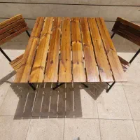میز و صندلی تاشو چوبی روسی