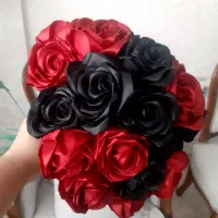 دسته گل روبانی