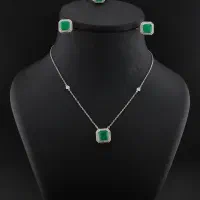 نیمست نقره ایتالیایی سنگ دابلت
