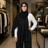 شال نخ پلیسه پولکی وارداتی(کالکشن ویژه محرم)