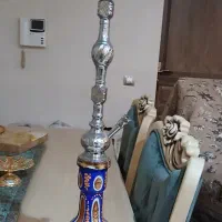 قلیان برنجی باشیشه سه پوست