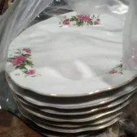 چینی گل سرخی پالو خوری۶عدد