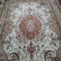 فرش ۹ متری ماشینی زمینه کرم