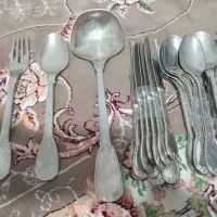 ۲ دست قاشق و چنگال قدیمی