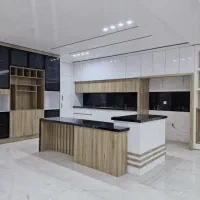 کابینت پلکانی هایگلاس براق/کافی بار/جاکفشی