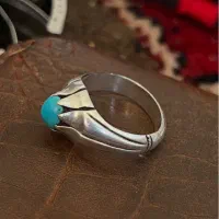 انگشتر نقره فیروزه عجمی کهنه