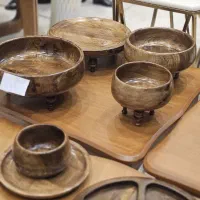 سرویس پذیرایی چوبی شیرینی خوری پیاله پیش دستی|ظروف سرو و پذیرایی|مشهد, توس (بلوار توس)|دیوار