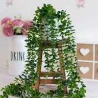 شمشادمصنوعی تکی عمده آویز پرده ای برا بالکن دیوار