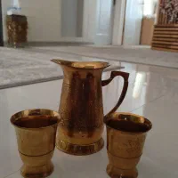 پارچ و لیوان ست برنجی