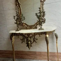 آینه شمعدان و کنسول برنز قدیمی