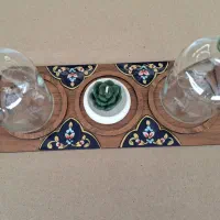 تزیینی وکادویی شیشه پتوس وشمع بودار کاکتوس