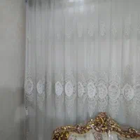 پرده تور قابی ده متری وبا پشت دری و دستک مخمل