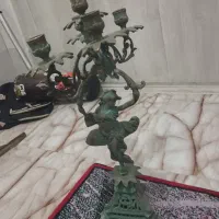 آیینه شمعدان وساعت کنسول برنجی