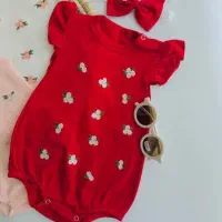 ست بادی وهدبند گل‌دوزی شده