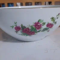 کاسه چینی گل سرخ مارک زرین