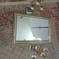 آینه شمعدانی طلایی