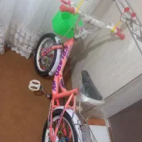دوچرخه ۱۶ صورتی دخترانه خیلی تمیز