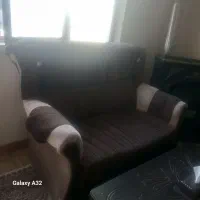مبلمان هفت نفره کرم قهوه ای