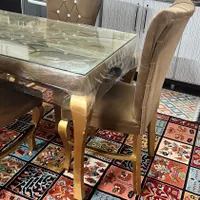 میزناهار خوری ۴نفره چوبی|میز و صندلی غذاخوری|یزد, |دیوار