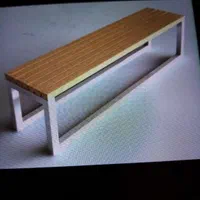 نیمکت پایه فلزی رویه چرم و چوب|صندلی و نیمکت|تهران, خلیج فارس|دیوار