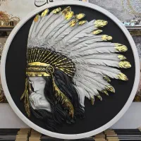 تابلو سرخ پوست سایز ۱۱۰ فلزی