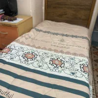 تخت خواب تک نفره چوبی درحد نو بدون خط وخش