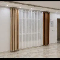 پرده حریر پتینه پانچ با مخمل کالیفرنیا