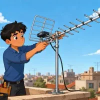 نصب انتن سیم کشی نصاب انتن (کل پرند)