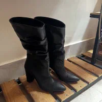 بوت پاشنه بلند چرم