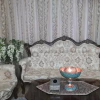 مبل استیل ۹ نفره تمام چوب با کاور