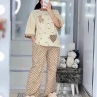 ست تیشرت شلوار پنبه گلکسی گوچی زنانه / پوشاک طنین