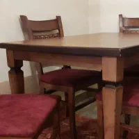 میز و صندلی چهار نفره چوبی