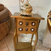 میز تلفن طلایی شیک