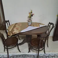 میز ناهارخوری ۴نفره چوب گردو
