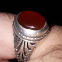 انگشتر عقیق یمنی رکاب دست ساز بارز