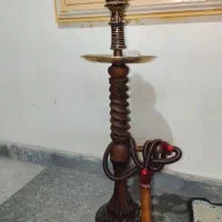 قلیون چوبی طمع افتاده دو سیب گردو اصل