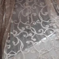 پرده حریر گلدار