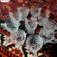 چایخوری گیلاسی استکان شکیل نلبکی کتری لعابی و..