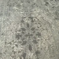 فرش مدل فرانسوی طرح پتینه زمینه طوسی نقره ای