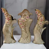 ست گلدان طلایی تزئینی