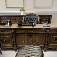 مبلمان اداری کلاسیک ست کامل برژه جدید رنگ استری