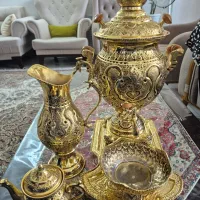 ست کامل سماور برنجی قدیمی