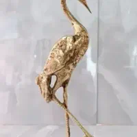 یک جفت مجسمه برنز فلامینگو یا قو