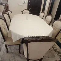 مبل نه نفره استیل بامیزناهارخوری هشت نفره