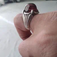 انگشتر نقره قدیمی باباقوری درشت