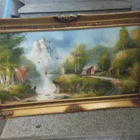 تابلو نقاشی رنگ وروغن باقاب سلطنتی