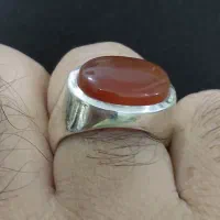 انگشتر نقره فیلی صفوی یمن سرخ