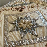 روتختی دونفره ساتن گل برجسته نو