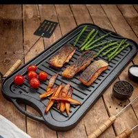 تابه رژیمی گریل چدنی استیک پز صفحه چدن بدون روغن