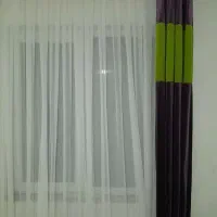 پرده والان بنفش و قهوه ای